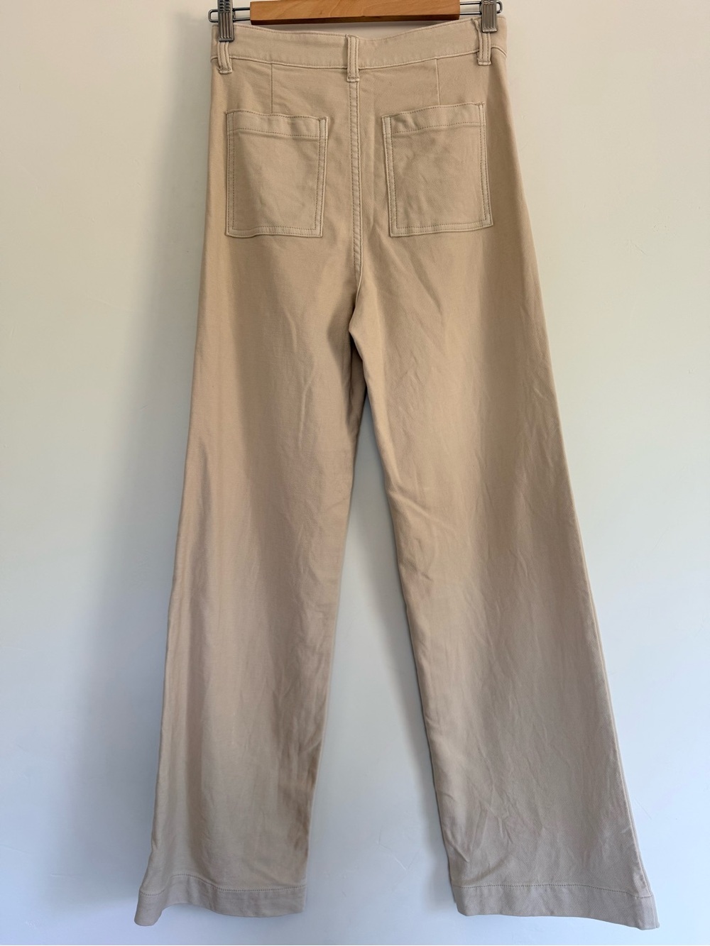 Faherty Ivory High Rise Straight Leg Pants Size 27 Coastal Minimalist - Picture 3 of 4